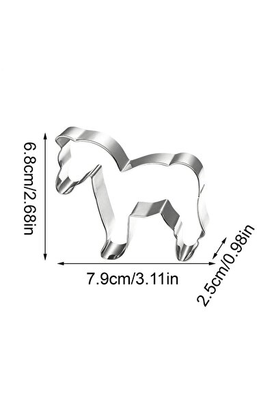 Choice A 2026 Year of the Horse Cookie Cutter Set Stainless Steel Reusable Ba...