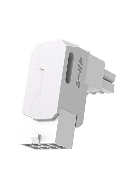 Choice White RVS 8-Pin PCIe GPU Power Adapter 90-Degree Angled Connector Powe...