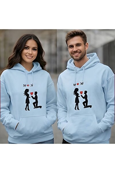 EFFRENATU Dear Lover Combination Hooded Sweatshirt – Unisex Couple Hoodie, Ro...