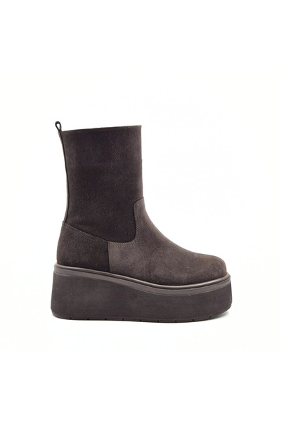 Folle Suede Brown Flatform Women's Boots