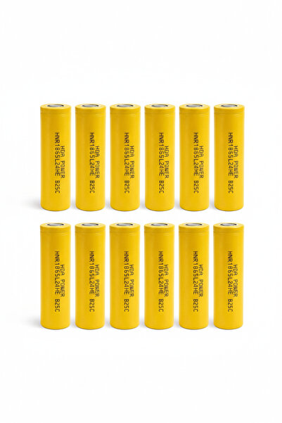 HDA 18650 3.6V 2400mAh 3C Şarj Edilebilir Li-ion Pil 12 Adet