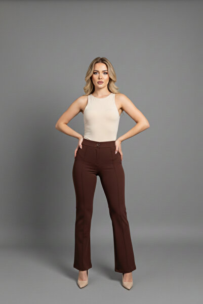 İntive Lingerie Women's Timeless Design Buttoned Trousers
