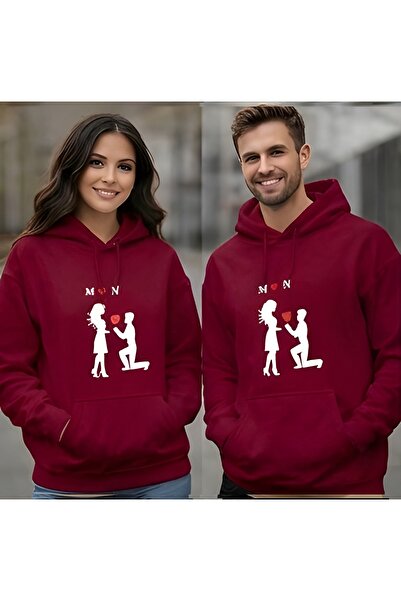 EFFRENATU Dear Lover Combination Hooded Sweatshirt – Unisex Couple Hoodie, Ro...