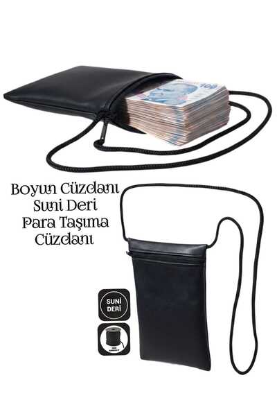 SEVBAGS BOYUN CÜZDANI SUNİ DERİ PARA TAŞIMA BOYUN CÜZDANI