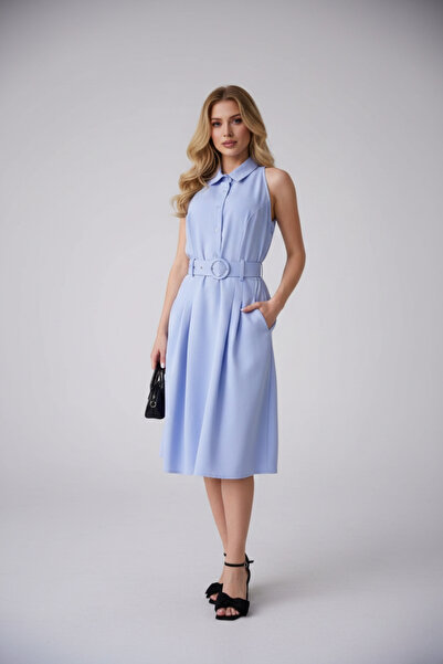 İntive Lingerie Women's Belted Dress with Buckle