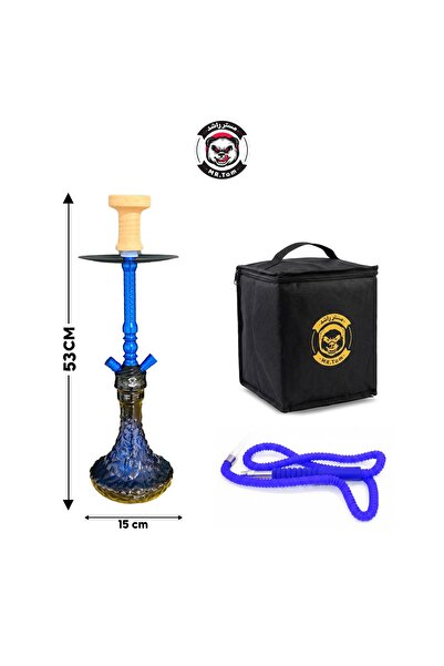 TOM Mr. Luxury German Shisha in Blue - with Carrier Bag