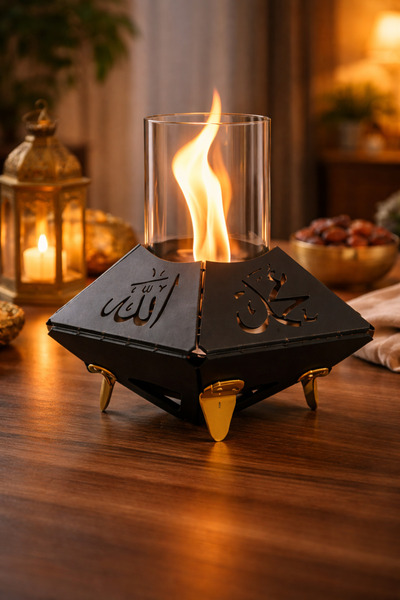 Mexis Store Dekoratif Mini Şömine Biyoetanol Yakıtlı Dumansız Masaüstü Şömine...