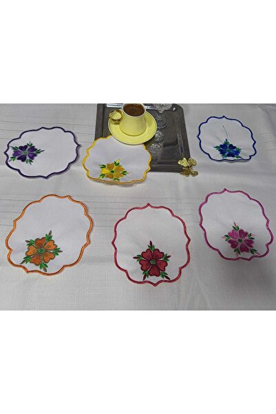 HM POLİSAJ Sunumluk Peçete, Kokteyl Peçetesi Kahve Yanı Sunumluk Nakışlı Kahv...