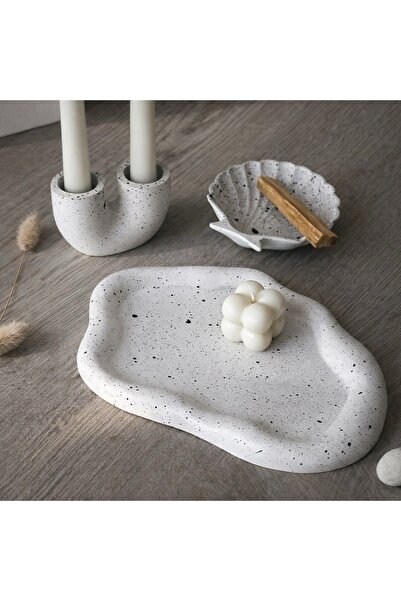 LORİCA 3’lü set Organizer Tepsi Takı Tabağı ~ Bulut Tabak, istiridye Tabak, Ş...