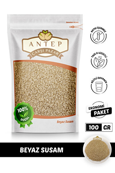 Antep Çarşı Pazar Kavrulmamış Beyaz Susam | 100 Gr.
