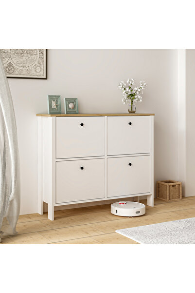 Empressco Şık ve fonksiyonel Beyaz Meşe Çok Amaçlı Dolap Düzeni