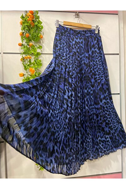 edu collection Patterned Chiffon Bell Skirt with Lining