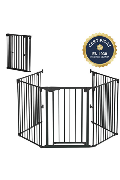 Kidizi Gard de siguranta pentru copii si animale Arven, 5 panouri modulare pl...