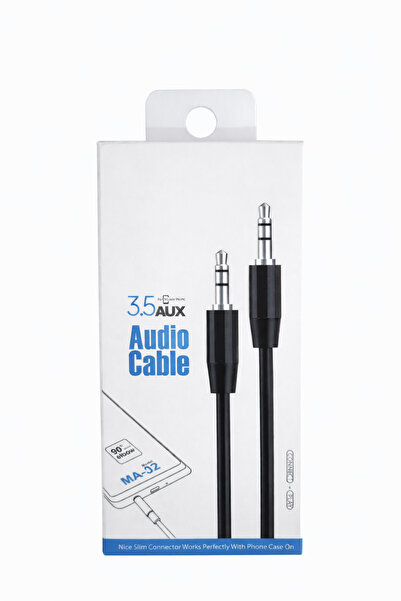 AUX Kablo 3.5mm Erkek-Erkek | Yüksek Ses Kalitesi | Araç, Telefon ve Hoparlör Uyumlu