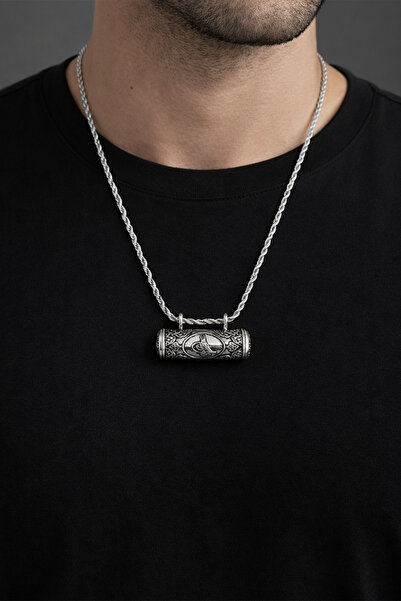 laria jewelry Paslanmaz Çelik Osmanlı Motifli Cevşen Dualı Kolye