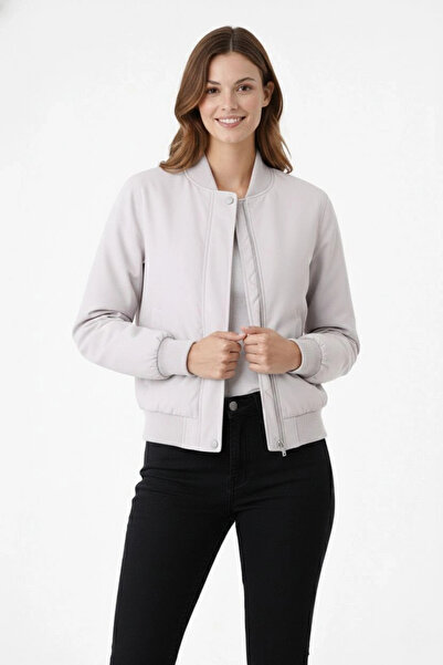Alfanora Women's Premium Bomber Jacket with Snap Closure, Ribbed Cuffs, Lined...