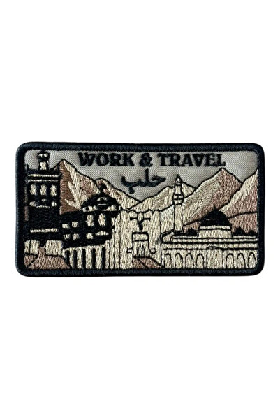 Ex Patch Work And Travel Halep Nakış Patch Peç - 9x5 cm