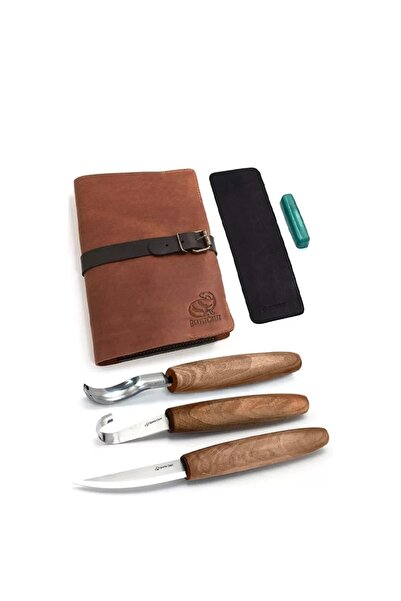 BeaverCraft S14X Premium Ceviz Saplı Ahşap Kaşık Oyma Seti, 6 Parça