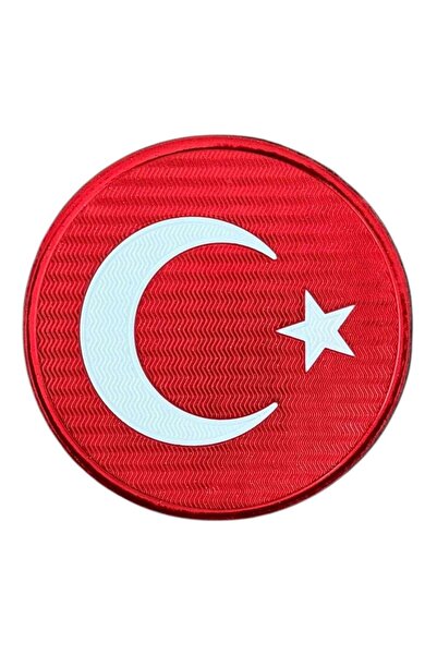 Ex Patch Kırmızı Yuvarlak Türk Bayrağı Patch – 7 cm