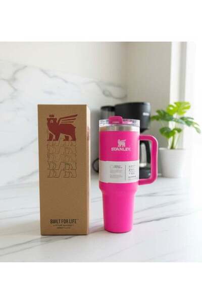 Generic Stanley Stainless Steel Cup, 40 oz with Straw and Handle