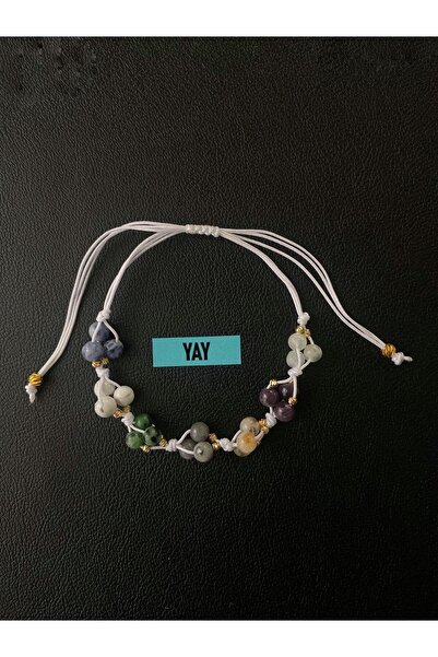 modvina Natural Stone Sagittarius Zodiac Bracelet Adjustable Drawstring Natur...