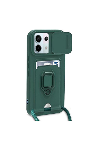 cepmoda Redmi "Note 13 Pro (5g)" Phone Case with Ring and Ip Strap, Card Hold...