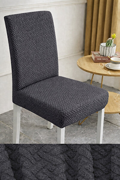 beyvetçe (6 ADET) TUĞLA DESEN LİKRALİ KUMAŞ Sandalye Örtüsü, Lastikli, Esnekl...