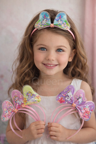 QUEEN AKSESUAR Μονό τεμάχιο Διαφανής φιόγκος με κινούμενες πούλιες, πολύχρωμο...