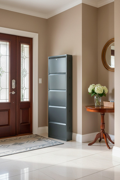 Empressco Şık 5'li Metal Ayakkabılık, Sağlam ve Düzenli Saklama Çözümü