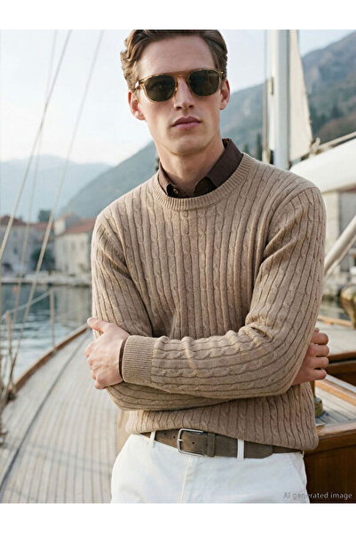 LC Waikiki RMZ GİYİM FARKIYA سترة تريكو رجالية بياقة روبا من نسيج محبوك