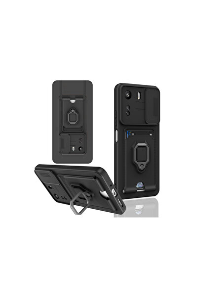 cepmoda حافظة هاتف REDMI 13C / POCO C65 مع حلقة وحزام للكاميرا K حامل بطاقات ...