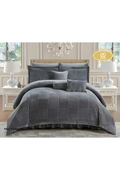 ALMIADD OCT Velvet Striped Duvet (9 Pieces) - Hotel Touch - Double Size - 240...