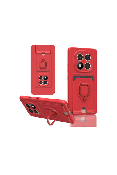 cepmoda Redmi "Note 14 Pro Plus" Phone Case with Ring and Ip Strap, Card Hold...