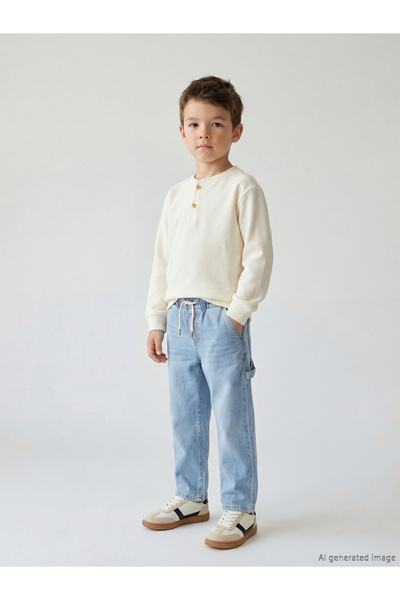 LC Waikiki Pantaloni de blugi pentru băieți, cu talie elastică, sezon nou