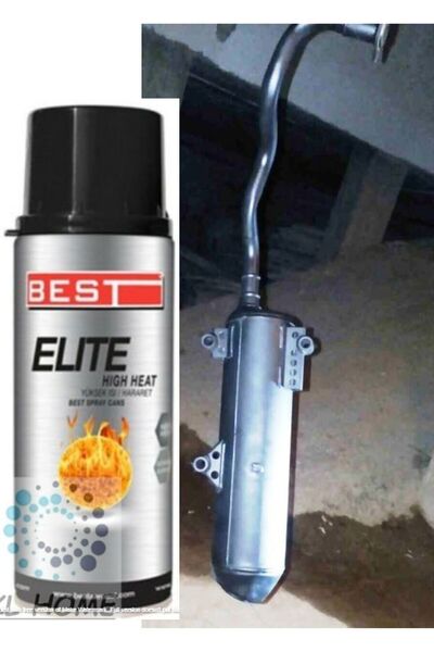 KL HOME 600C- Elit Yüksek Isı Şömine Soba Oto Egzos Isı Boyası Hararet Boyası...