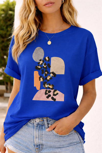 ArtYus Dama Tasarım Chill Concept Cotton Relaxed Fit Round Neck Unisex T-Shirt