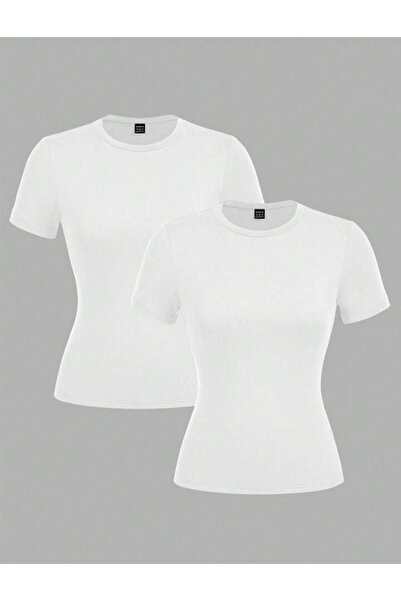 ÖZ PAMUK Cotton Soft Textured Comfortable Straight Cut Short Sleeve Crewneck ...