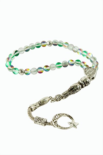 OSENSE سبحة من حجر الكوارتز النيون الطبيعي 6 ملم