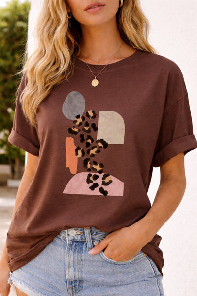 ArtYus Dama Tasarım Chill Concept Cotton Relaxed Fit Round Neck Unisex T-Shirt