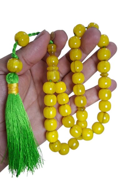 Cekke Tesbih Sıkma Kehribar 12*13 mm Original Prayer Beads Suitable for Daily Use