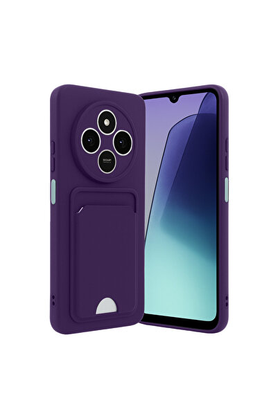 cepmoda حافظة سيليكون REDMİ "14C" K حامل بطاقات i - تصميم نحيف E مرن مع بروز ...