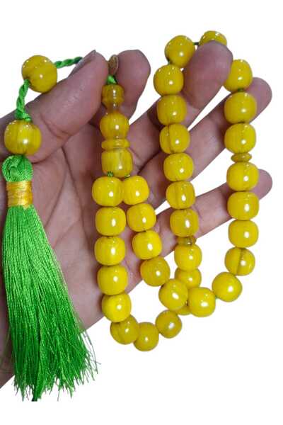 Cekke Tesbih Sıkma Kehribar 12*13 mm Original Prayer Beads Suitable for Daily Use