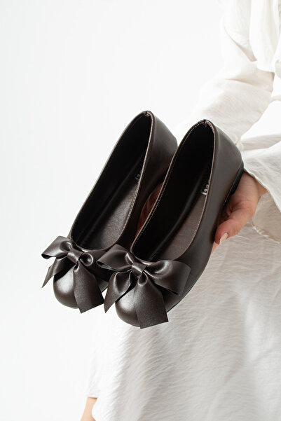 star shoes Balerini eleganți pentru femei, cu detaliu panglică, cu vârf rotun...