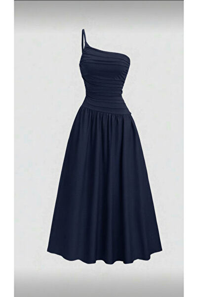Dressco Alisa - Tek Omuz Drapeli Maxi Elbise