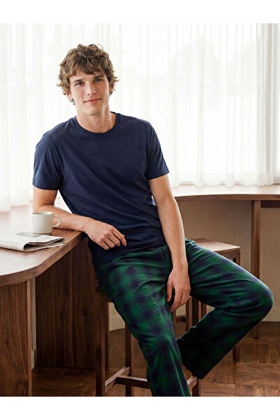 LC Waikiki I Standartkalıp Checked Embroidered Men's Pajama Bottoms from Free...