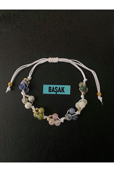 modvina Natural Stone Virgo Zodiac Bracelet Adjustable Drawstring Natural Sto...