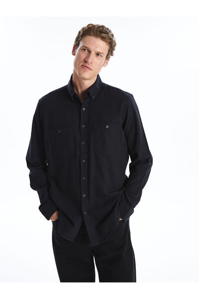 LC Waikiki Ozmarka New Season Regular Fit Long Sleeve Gabardine Men's Shirt