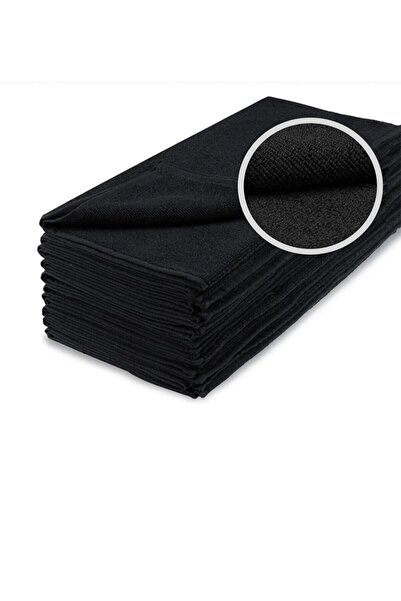 Deneme Zamanı Black Berber Towel 50X90 12 Pieces