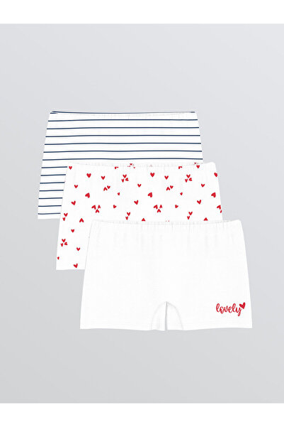 LC Waikiki Özmarka Νέα σεζόν με τύπωμα Μπόξερ για κορίτσια 3-συσκευασία