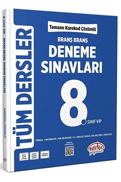 Editör Yayınevi Editör 8. Sınıf Tüm Dersler Ünite Ünite Deneme Sınavları Çözü...